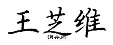 丁謙王芝維楷書個性簽名怎么寫