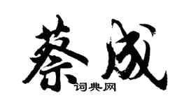 胡問遂蔡成行書個性簽名怎么寫