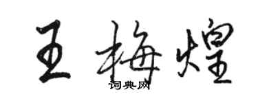 駱恆光王梅煌行書個性簽名怎么寫