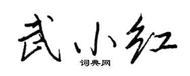 王正良武小紅行書個性簽名怎么寫