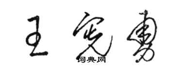 駱恆光王憲勇草書個性簽名怎么寫