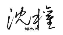 駱恆光沈權草書個性簽名怎么寫