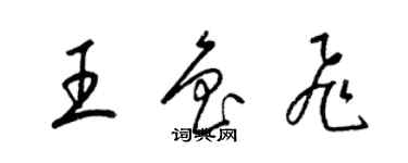 梁錦英王魯飛草書個性簽名怎么寫