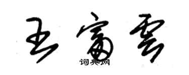 朱錫榮王富雲草書個性簽名怎么寫