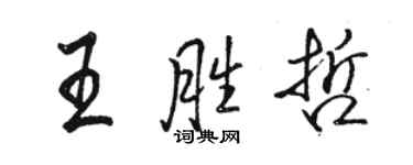 駱恆光王勝哲行書個性簽名怎么寫