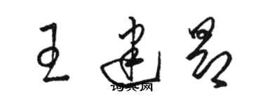 駱恆光王建昂草書個性簽名怎么寫