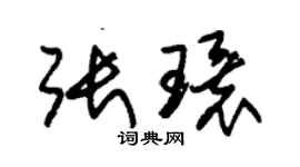 朱錫榮張環草書個性簽名怎么寫