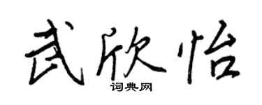 王正良武欣怡行書個性簽名怎么寫