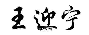 胡問遂王迎寧行書個性簽名怎么寫