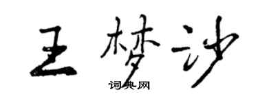 曾慶福王夢沙行書個性簽名怎么寫