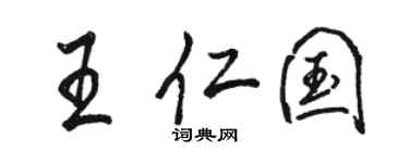 駱恆光王仁國行書個性簽名怎么寫