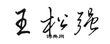 駱恆光王松強行書個性簽名怎么寫
