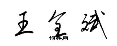 梁錦英王全斌草書個性簽名怎么寫