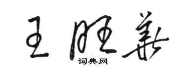 駱恆光王旺華草書個性簽名怎么寫