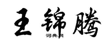 胡問遂王錦騰行書個性簽名怎么寫