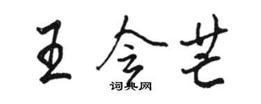 駱恆光王會芒行書個性簽名怎么寫