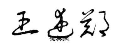 曾慶福王述鄭草書個性簽名怎么寫