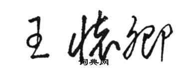 駱恆光王懷卿草書個性簽名怎么寫