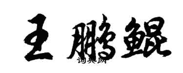 胡問遂王鵬鯤行書個性簽名怎么寫