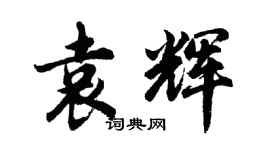 胡問遂袁輝行書個性簽名怎么寫