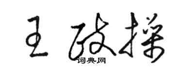駱恆光王政操草書個性簽名怎么寫