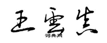 曾慶福王雲真草書個性簽名怎么寫