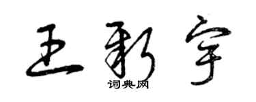 曾慶福王新宇草書個性簽名怎么寫