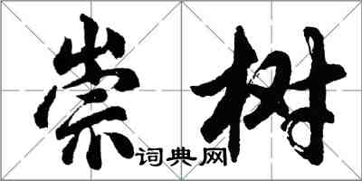 胡問遂崇樹行書怎么寫