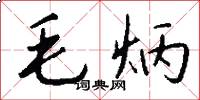 毛炳怎么寫好看