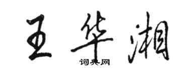 駱恆光王華湘行書個性簽名怎么寫