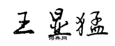 曾慶福王顯猛行書個性簽名怎么寫