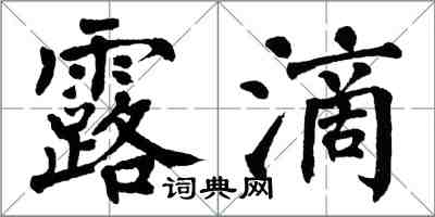 翁闓運露滴楷書怎么寫