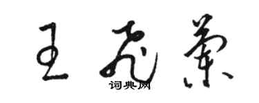 駱恆光王飛蘭草書個性簽名怎么寫