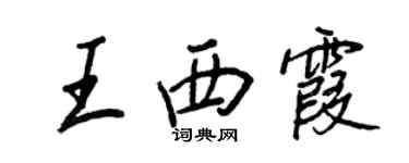 王正良王西霞行書個性簽名怎么寫