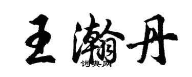 胡問遂王瀚丹行書個性簽名怎么寫