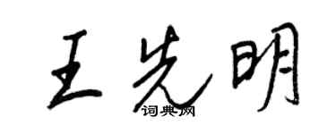 王正良王先明行書個性簽名怎么寫