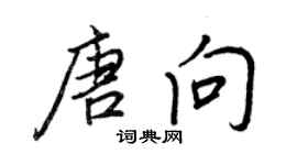 王正良唐向行書個性簽名怎么寫