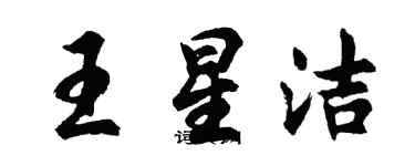 胡問遂王星潔行書個性簽名怎么寫