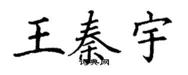 丁謙王秦宇楷書個性簽名怎么寫