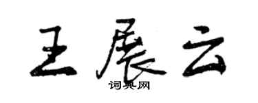 曾慶福王展雲行書個性簽名怎么寫