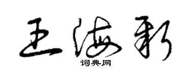 曾慶福王海新草書個性簽名怎么寫