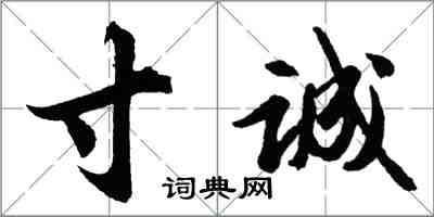 胡問遂寸誠行書怎么寫