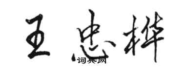 駱恆光王忠樺行書個性簽名怎么寫