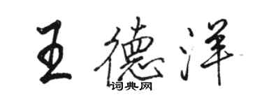 駱恆光王德洋行書個性簽名怎么寫