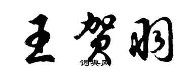 胡問遂王賀羽行書個性簽名怎么寫