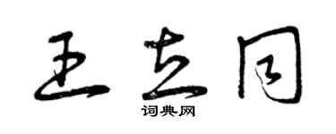 曾慶福王立同草書個性簽名怎么寫