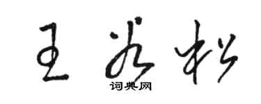 駱恆光王谷松草書個性簽名怎么寫