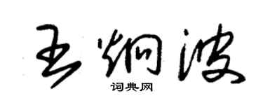 朱錫榮王炯波草書個性簽名怎么寫