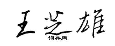 王正良王芝雄行書個性簽名怎么寫