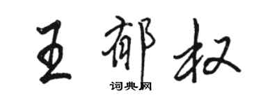 駱恆光王郁權行書個性簽名怎么寫